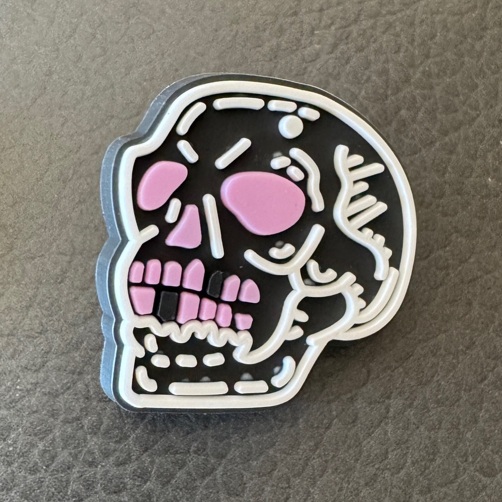 Black and Purple Skull CROCS Jibbitz Shoe Charm 5/$20